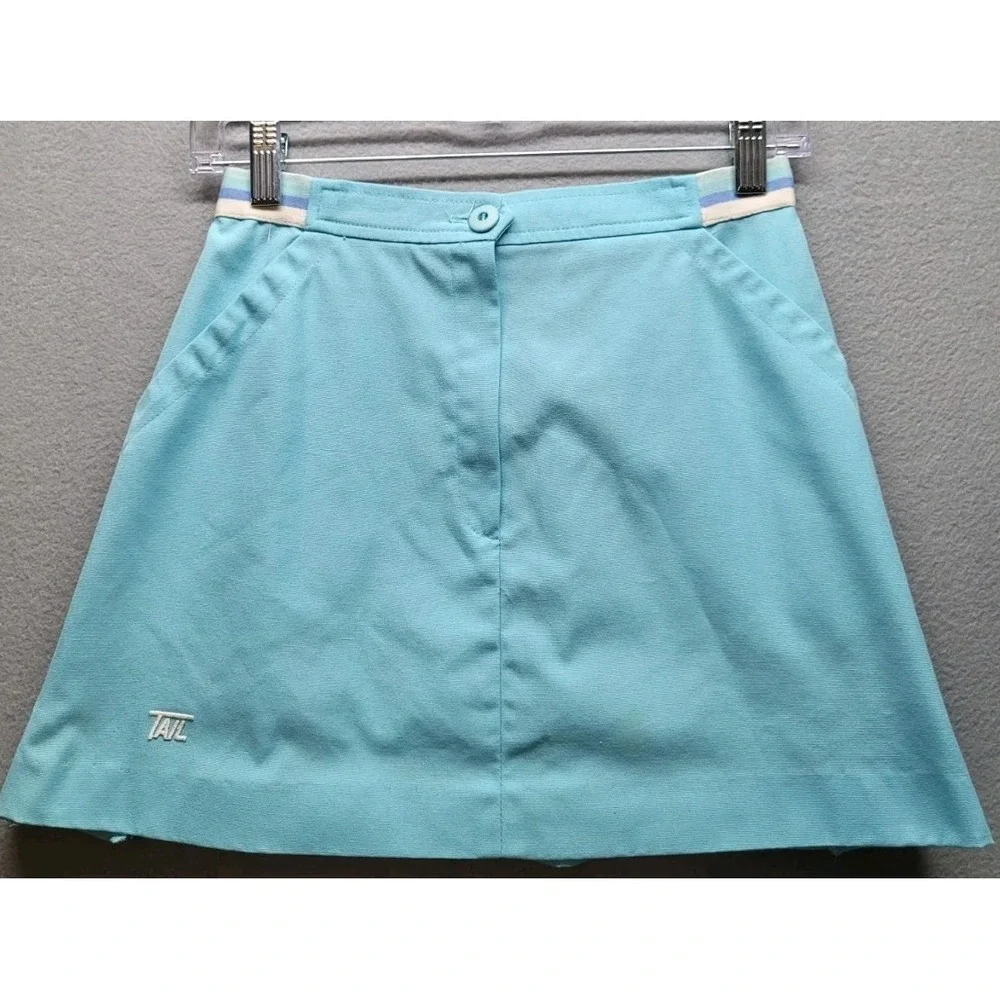 Vintage 90s TAIL Skirt Teal Blue Tennis Skirt Size 7/8 Made In USA Pickleball‎